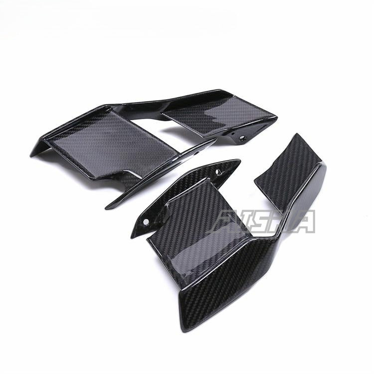 AISKA 100% 3K Carbon Fiber UV-Protection Coat Motorcycle Front Fairings Side Winglets for BMW S1000R M1000R 2021-2025