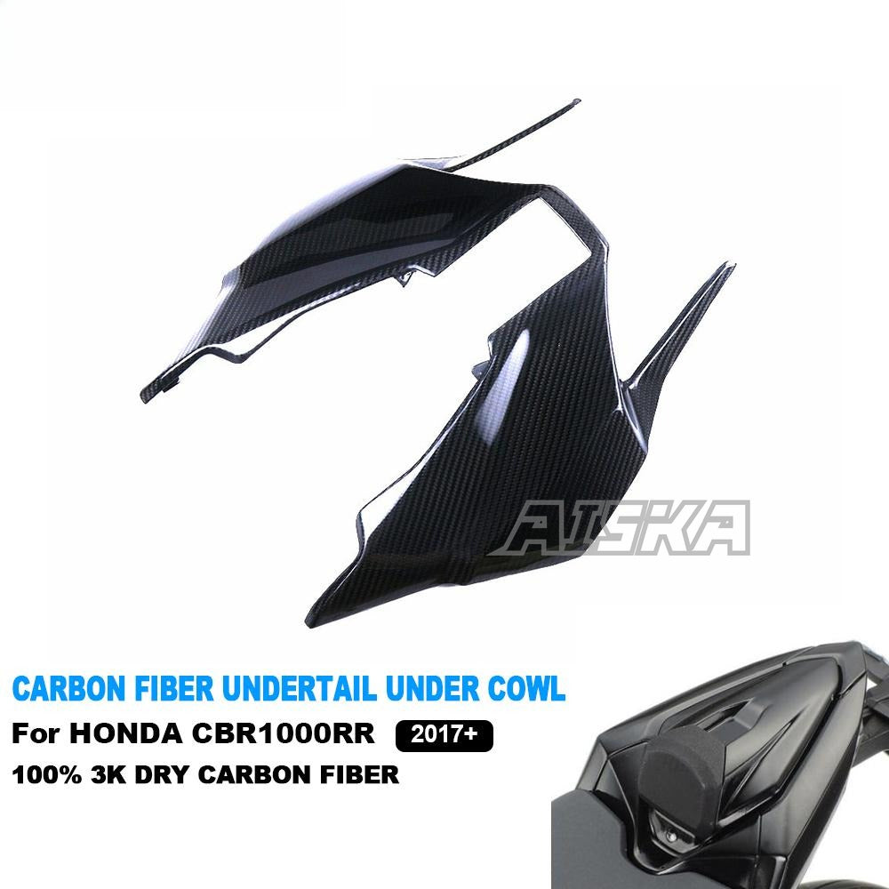 AISKA 3K Dry Carbon Fiber Motorcycle Rear Seat Under Tail Under Cowl Fairing for Honda CBR1000RR 2017-2024
