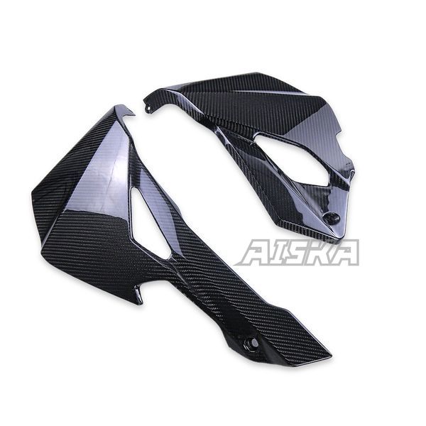 AISKA 3K Dry Carbon Fiber Motorcycle Accessories Lower Belly Pan Fairing Cowl for Kawasaki Ninja ZX-25R 2020-2024