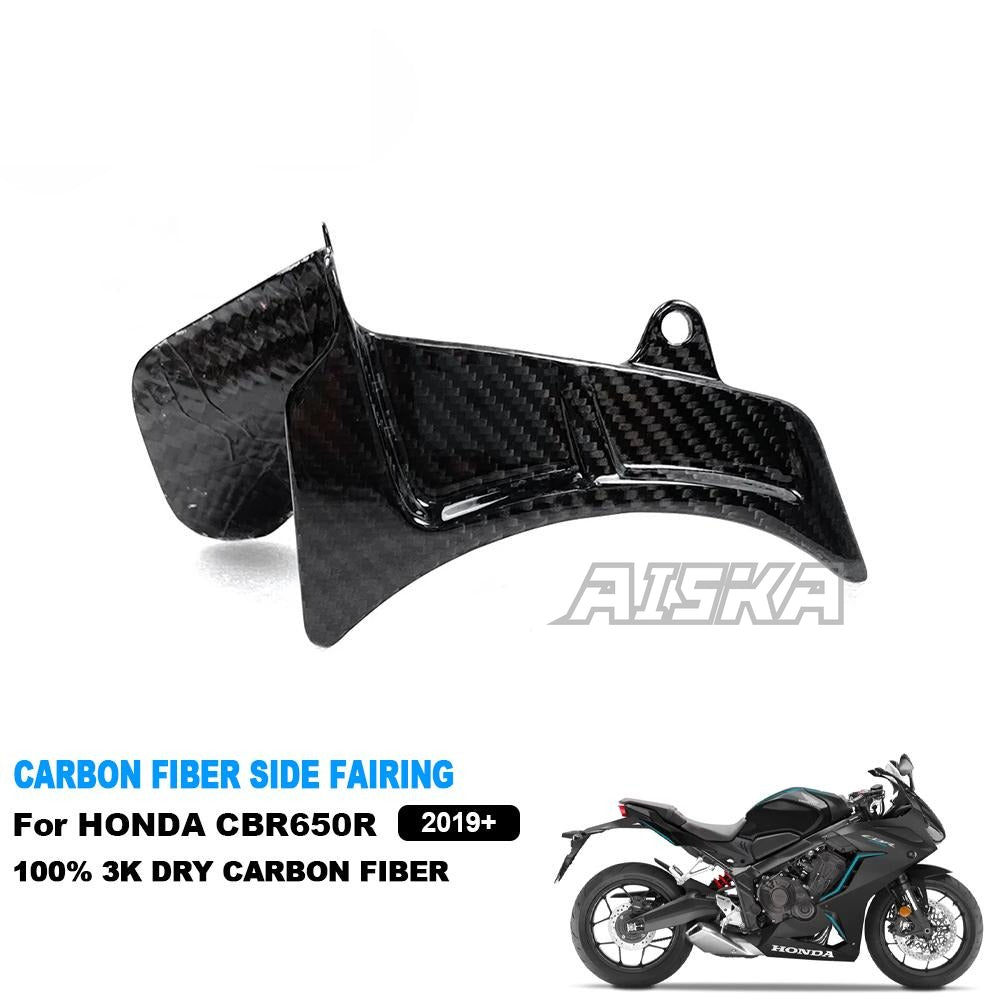 AISKA 100% 3K 3*3 Dry Carbon Fiber Motorcycle Frame Body Side Panels Fairing Accessories for Honda CBR650R 2019-2024 2022 2023