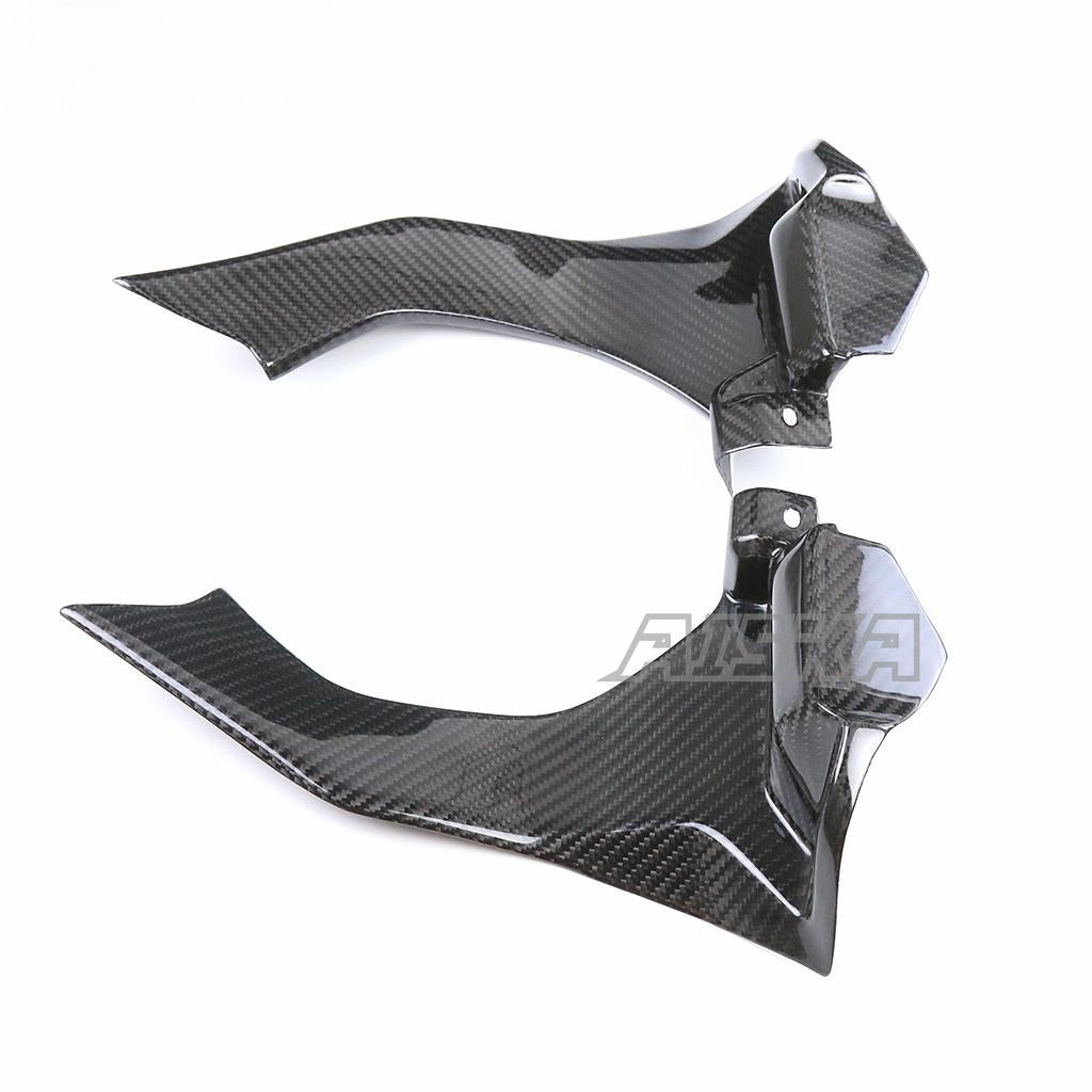 AISKA 100% Full 3K Dry Carbon Fiber Motorcycle Dash Air Intake Ram Cover Fairing for Yamaha YZF R1 R1S 2015-2019