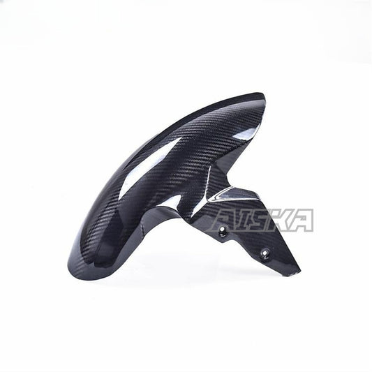 AISKA Twill Weave Glossy 3K Carbon Fiber Fender Motorcycle Front Wheel Mudguard Hugger for BMW S1000RR 2015-2018