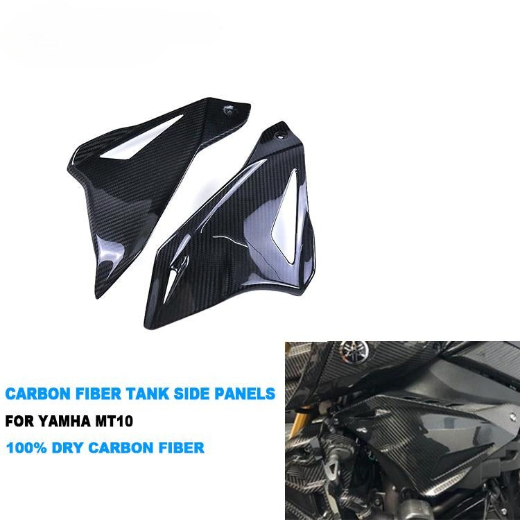 AISKA Dry Carbon Fiber Motorcycle Tank Side Panels for Yamaha MT10 FZ10 2016-2021