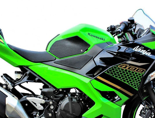 AISKA 100% 3K Dry Carbon Fiber Motorcycle Accessories Front Side Panel Spoiler Fairing for Kawasaki Ninja 400 Z400 2018-2024