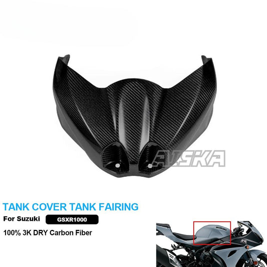 AISKA 100% 3K Dry Carbon Fiber Motorcycle  Accessories Tank Cover Tank Fairing for Suzuki GSX-R1000 2017-2024