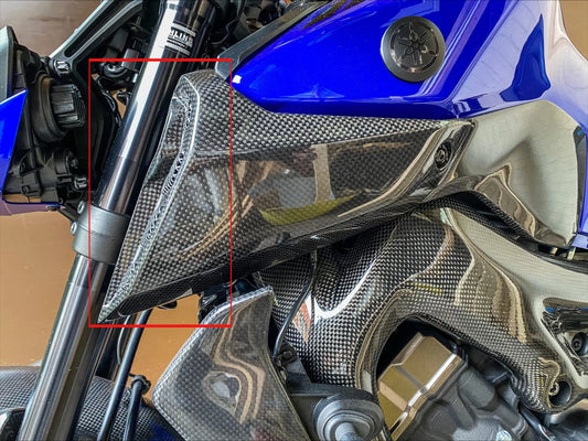 AISKA 100% 3K Dry Carbon Fiber Motorcycle Gas Tank Front Fairing Air Intake Covers for Yamaha MT09 FZ09 2021-2023