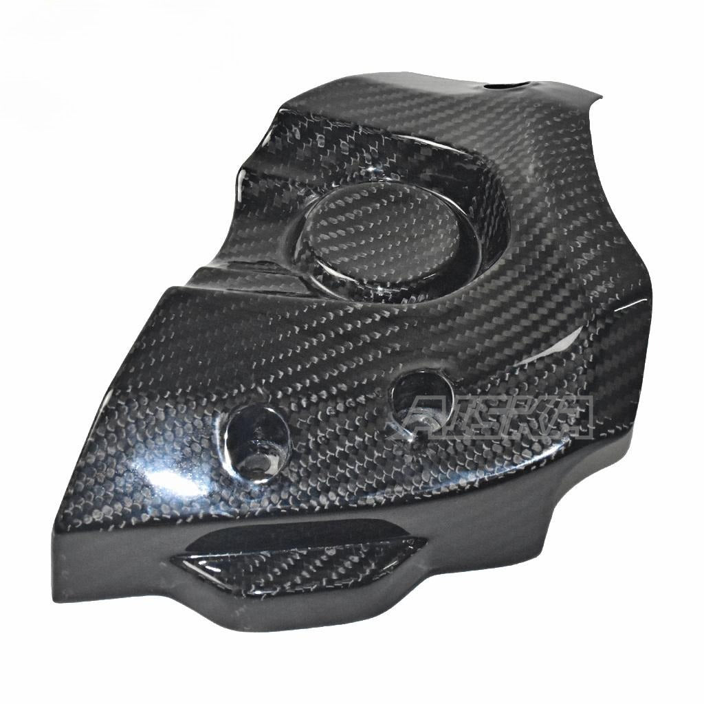 AISKA Motorcycle Carbon Fiber Engine Cover Front Chain Case Guard Cover Sprocket Fairing for Yamaha MT07 FZ07 2018-2022
