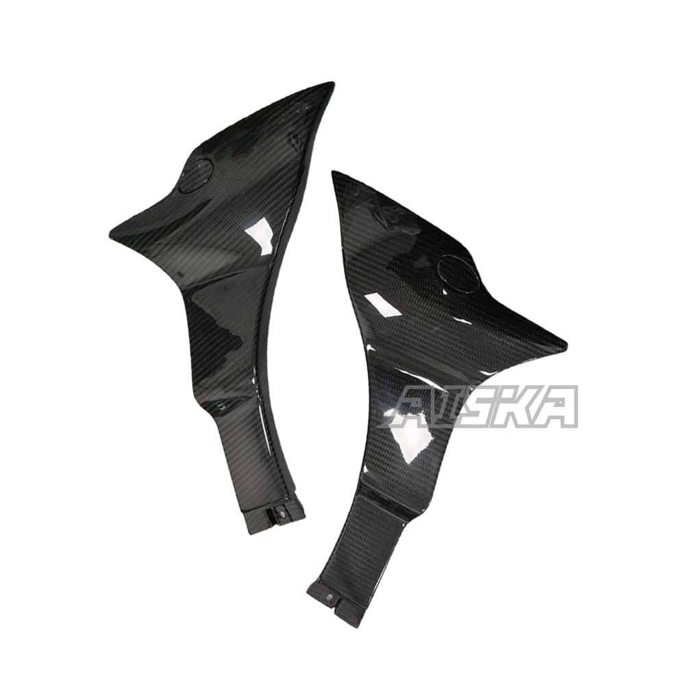 AISKA Real 3K Dry Carbon Fiber Motorcycle Side Fairing Spoiler Chin Cover for Harley Softail Low Rider S ST FXLRST 2022-2024