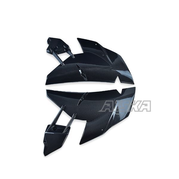AISKA Full 3K Dry Carbon Fiber Motorcycle Front Upper Side Panel Fairings for Kawasaki Ninja H2 H2R 2015-2024