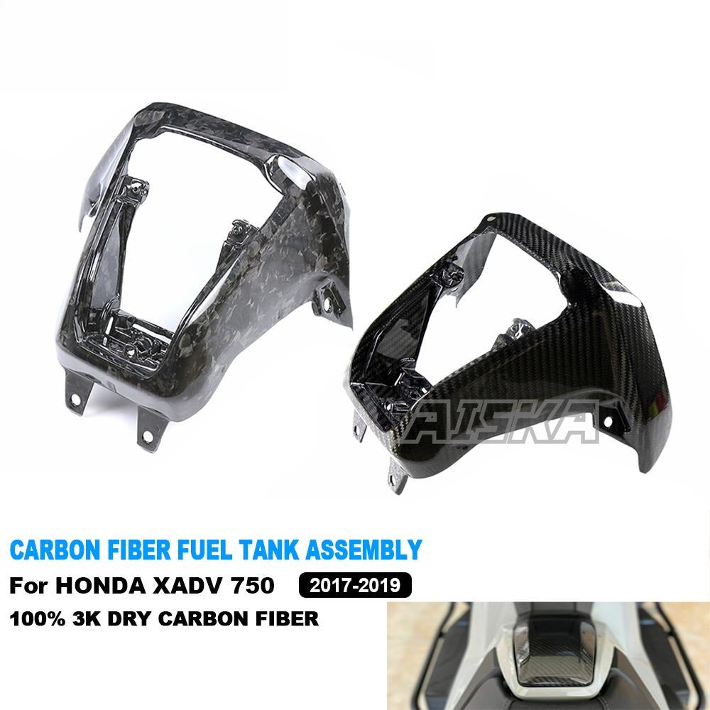 AISKA 3K Full Dry Carbon Fiber Motorcycle Accessories Fuel Tank Cover Assembly for Honda XADV 750 2017 2018 2019