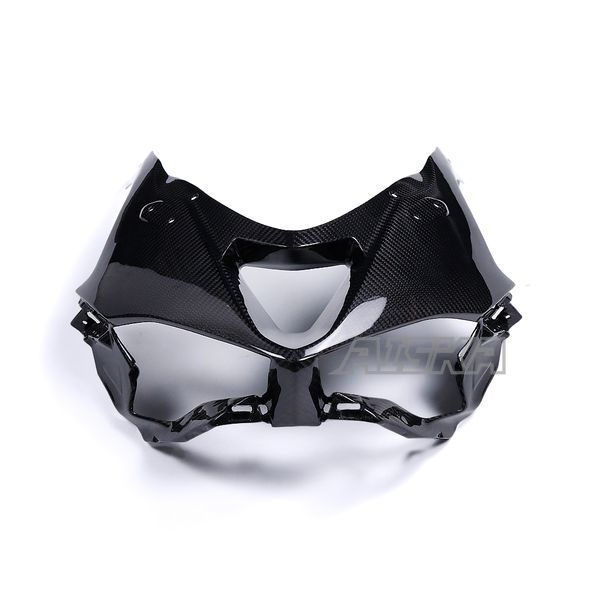 AISKA New Products Motorcycle Full Dry Carbon Fiber Front Headlight Cover Fairing for Kawasaki Ninja ZX-6R 2024