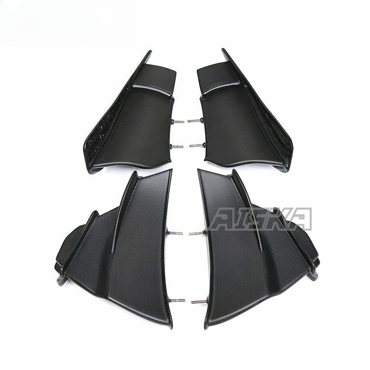 AISKA 100% Dry Carbon Fiber Parts Motorcycle Vehicle Side Wing Fairing for DUCATI Streetfighter V4 V4S 2018+