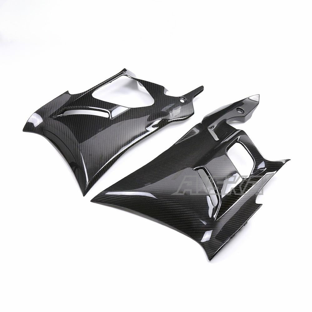 AISKA Motorcycle Carbon Fibre Belly Pan 3K Full Carbon Fiber Lower Belly Pan Side Panels for Yamaha YZF-R3 YZF R3 2022 2023 2024