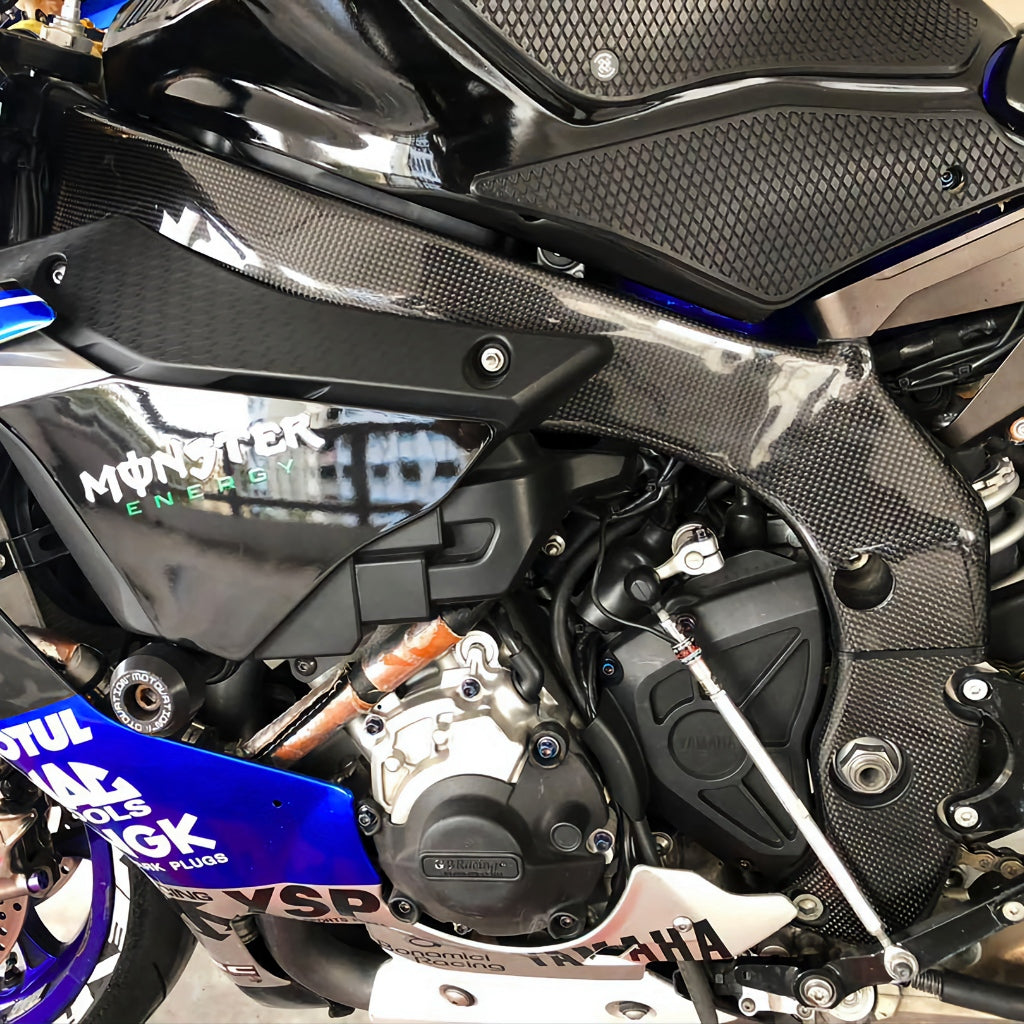AISKA 100% Full 3K Dry Carbon Fiber Motorcycle Body System Frame Cover Protectors for Yamaha YZF-R1 R1M 2015-2025