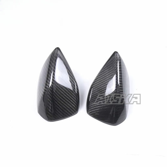 AISKA Twill Weave 3K 3*3 Carbon Fiber Motorcycle Accessories Rearview Mirror Cover for Aprilia RSV4  2021+