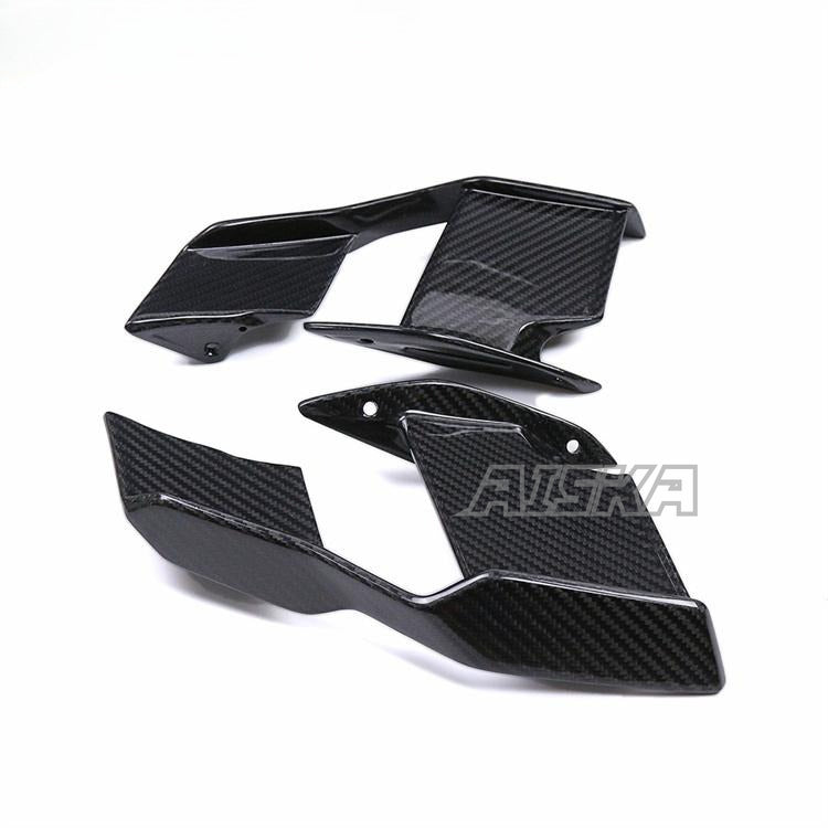 AISKA 100% 3K Carbon Fiber UV-Protection Coat Motorcycle Front Fairings Side Winglets for BMW S1000R M1000R 2021-2025