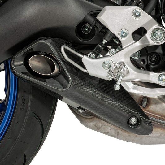 AISKA 100% 3K Pure Carbon Fiber Motorcycle Heat Shield Guard Exhaust Pipe Cover for Yamaha MT09 FZ09 2014-2016