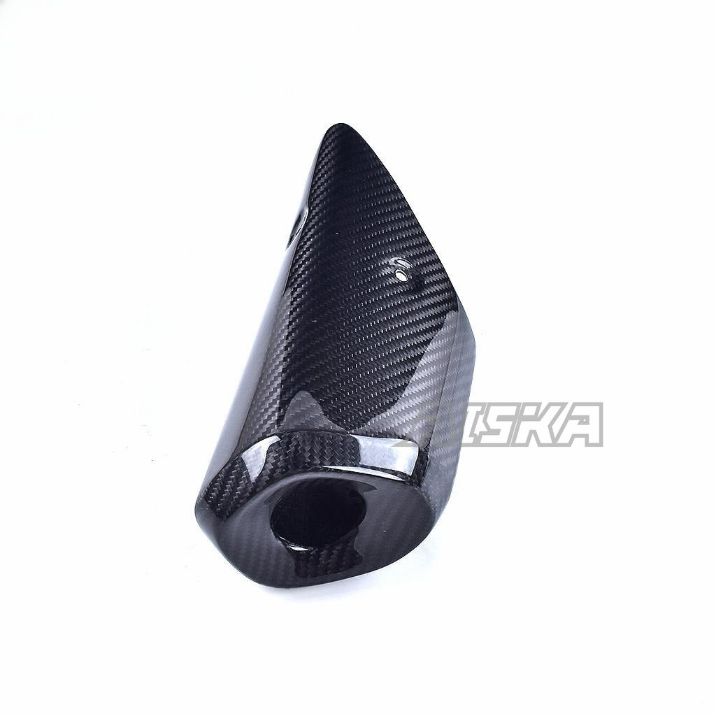 AISKA 100% Dry Carbon Fiber Motorcycle Muffler Exhaust Pipe Heat Shield Cover for Yamaha MT07 MT-07 2014-2017