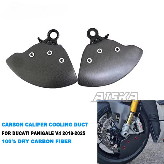 AISKA Dry Carbon Fiber Racing  GP EVO Front Brake Rotor Cooling Ducts for Ducati Panigale/Streetfighter V4/V2/1299/1199/959/899 2022+