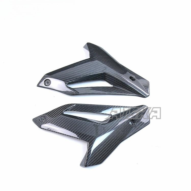 AISKA 100% 3K Dry Carbon Fiber Motorcycle Accessories Abdominal Lateral Plate Front Lower Fairing Panel for BMW S1000R 2014-2020