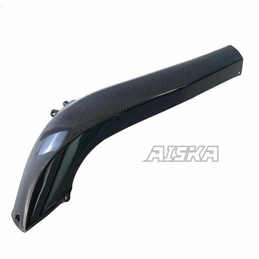 AISKA Full 3K Dry Carbon Fiber Motorcycle Air Intake Pipe Tube Protector for Kawasaki Ninja H2 H2R 2015-2024