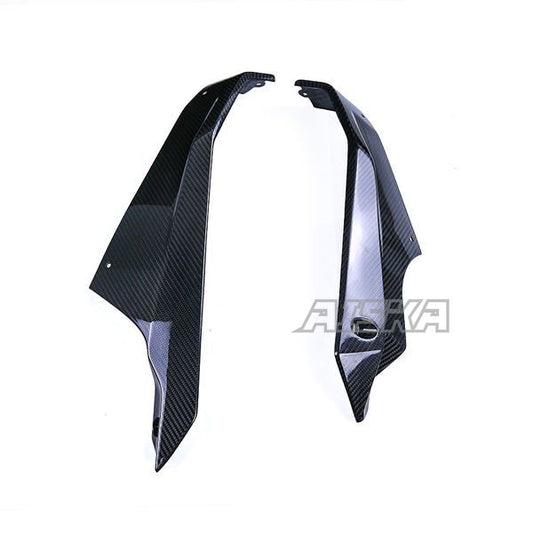 AISKA 100% 3K Dry Carbon Fiber Motorcycle Accessories Lower Bottom Belly Pan Fairing Kits for Kawasaki Ninja 400 2018-2024
