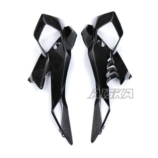 AISKA 100% 3K Full Carbon Fiber Motorcycle Front Upper Side Panel Fairing for BMW S1000RR 2023-2024