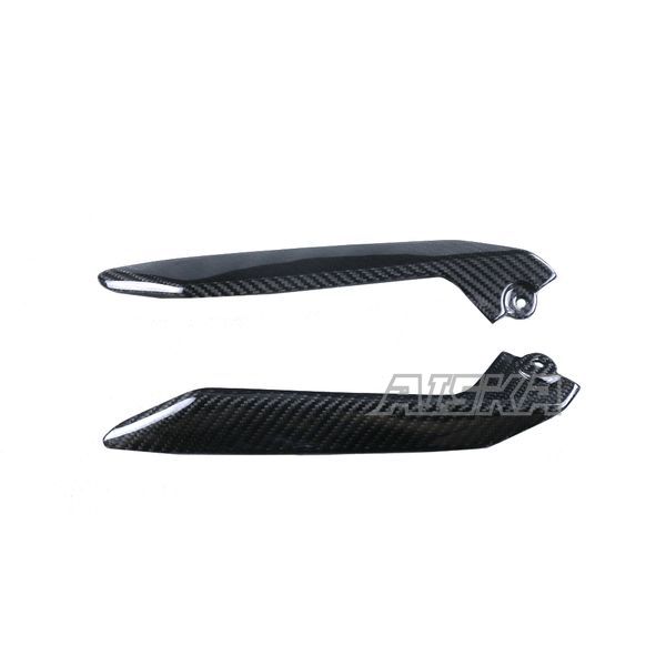 AISKA 100% 3K Dry Carbon Fiber Motorcycle Accessories Lower Guide Triangle Fairing Plate for Kawasaki Ninja 650 2014-2024