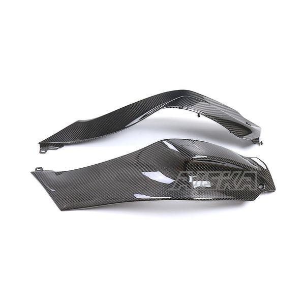 AISKA 3K Dry Carbon Fiber Motorcycle Front Fuel Tank Side Panels Plate Fairing for Kawasaki ZX10R ZX-10R 2021 2022 2023 2024