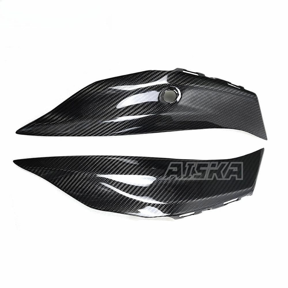 AISKA 3K Dry Carbon Fiber Motorcycle Accessories Rear Tail Seat Side Panel Cover Fairings for Kawasaki ZX10R ZX-10R 2016-2020