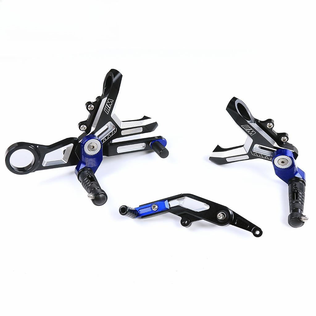 AISKA CNC Dry Carbon Fiber Footrest Kits Racing Products Motorcycle Adjustable Rearset Footrest for BMW S1000RR S1000R M1000RR