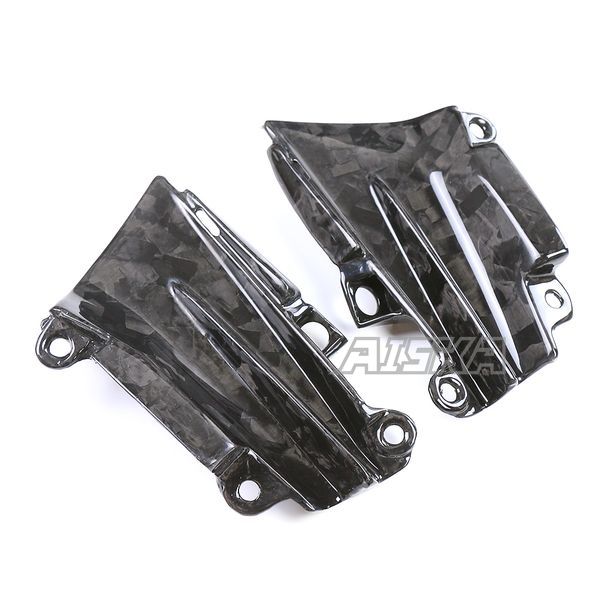 AISKA 3K Dry Carbon Fiber Motorcycle Accessories Front Air Intake Ram Insert Trim Panel Fairing for Kawasaki Z1000 2014-2019