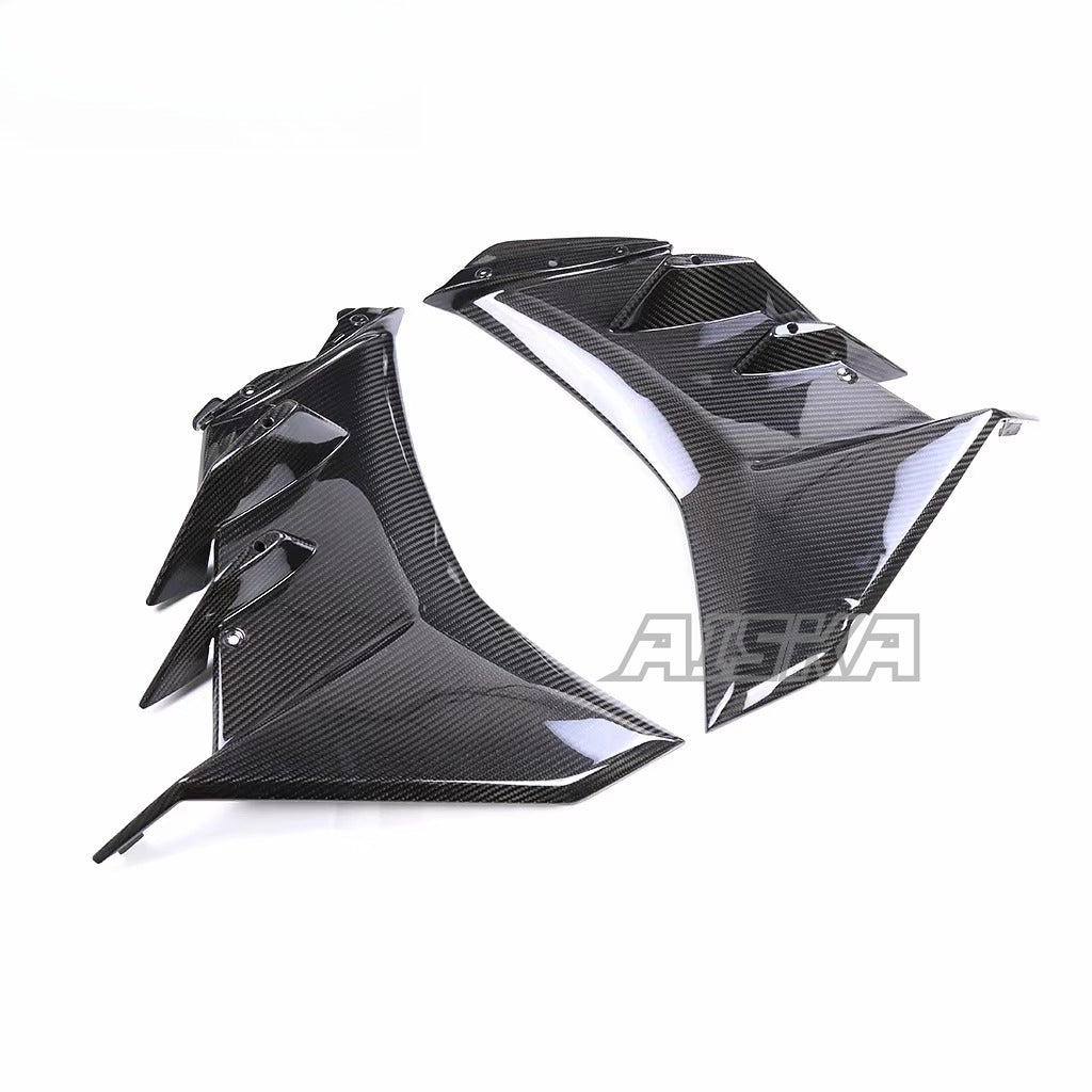 AISKA 3K 3*3 Carbon Fiber Motorcycle Accessories Front Headlight Fairing Lower Cover Frame Fairing for Aprilia RSV4  2021+