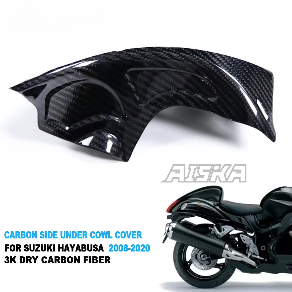 AISKA 100% 3K Carbon Fiber Motorcycle Under Seat Cowl Cover Panel Fairings for Suzuki GSX1300 R Hayabusa Gen2 2008-2020