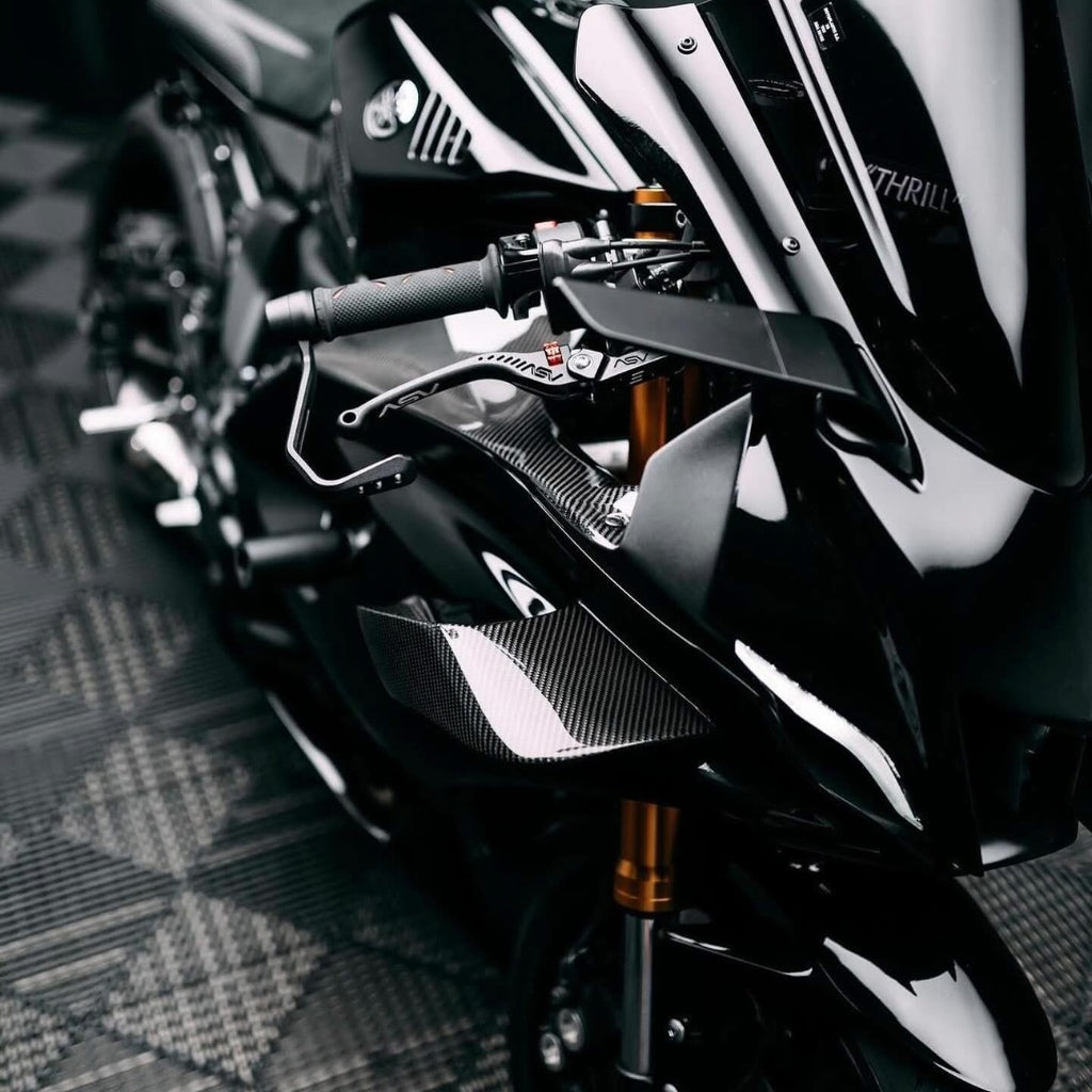 AISKA Motorcycle 3K Full Carbon Fiber Fairing Accessories Wing Deflector Fixed Wing Cover Winglets for Yamaha R7 2022 2023 2024