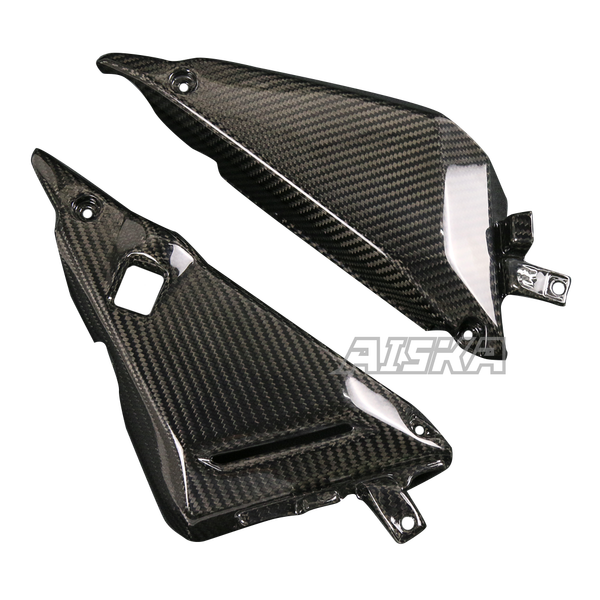 AISKA 3K Dry Carbon Fiber Motorcycle Accessories Frame Shell Side Cover Fairing Trim Cowl Panel for Kawasaki Ninja 650 2014-2024