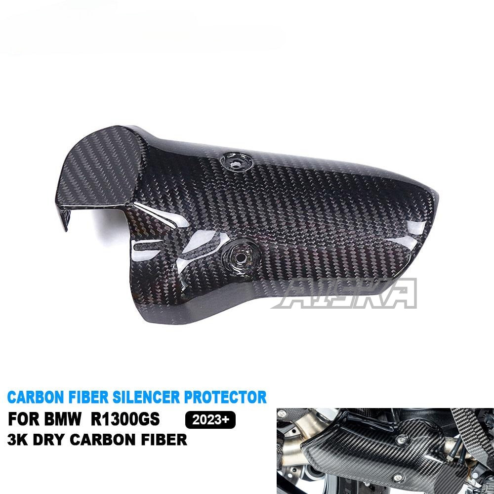 AISKA R1300GS Carbon Parts Real 3K Dry Carbon Fiber Motorcycle Silencer Exhaust Pipe Protector Fairing for BMW R1300GS 2023 2024