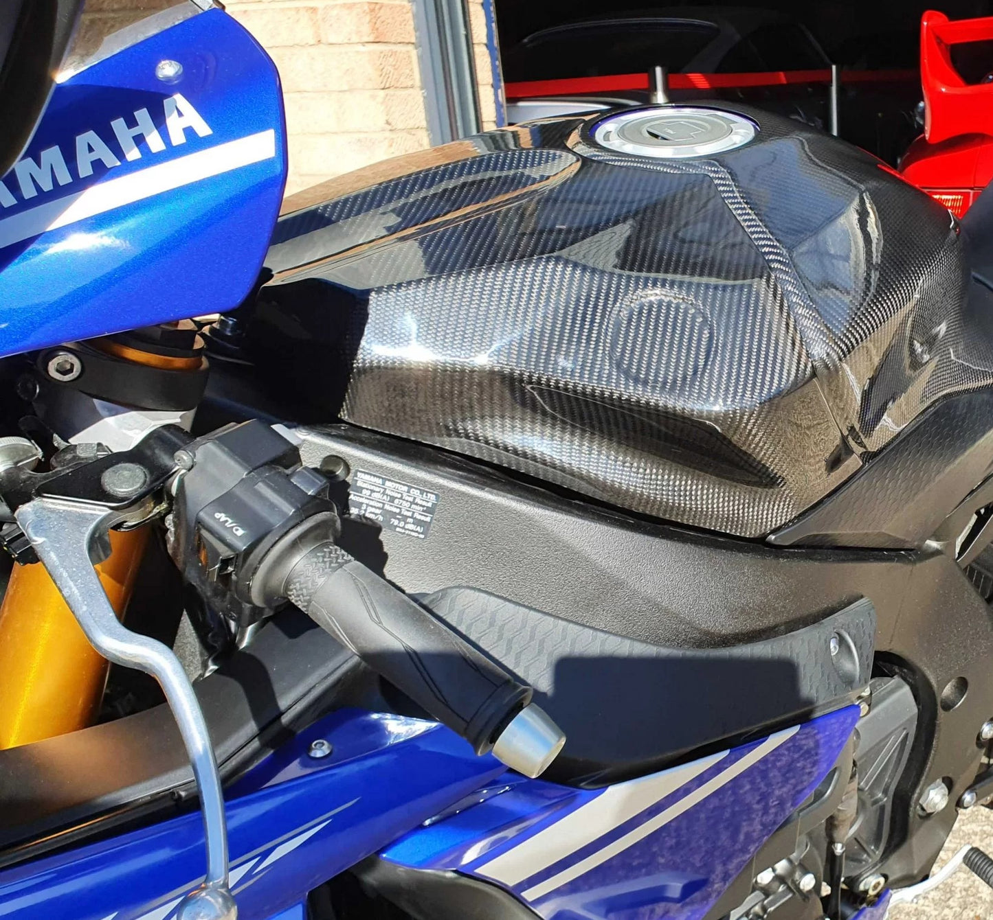 AISKA Tank Cover Motorcycle Carbon Fiber Gas Tank Front Airbox Cover Fairing Cowl for Yamaha R1 R1M 2020-2025