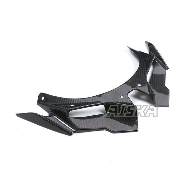 AISKA 3K Dry Carbon Fiber Motorcycle Front Lower Wing Beak Winglets Cover for Kawasaki Ninja ZX-4R ZX-4RR ZX25R 2020-2024