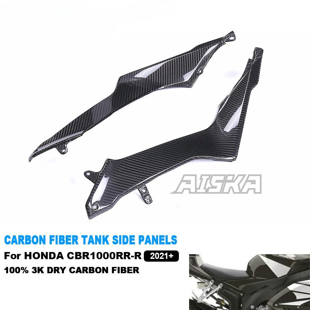 AISKA CBR1000RR-R Carbon Fiber Tank Side Panels Motorcycle Surframe Cover Fairing Kits for Honda CBR1000RR-R 2021 2022 2023 2024