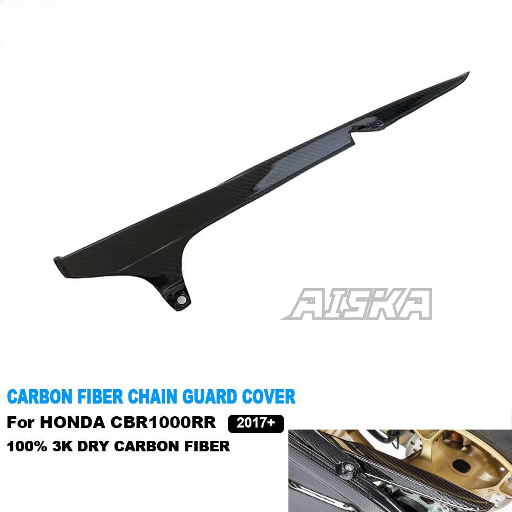 AISKA 3K Dry Carbon Fiber Motorcycle Rear Chain Guard Mud Cover Fairing Cowl for Honda CBR1000RR 2008-2018