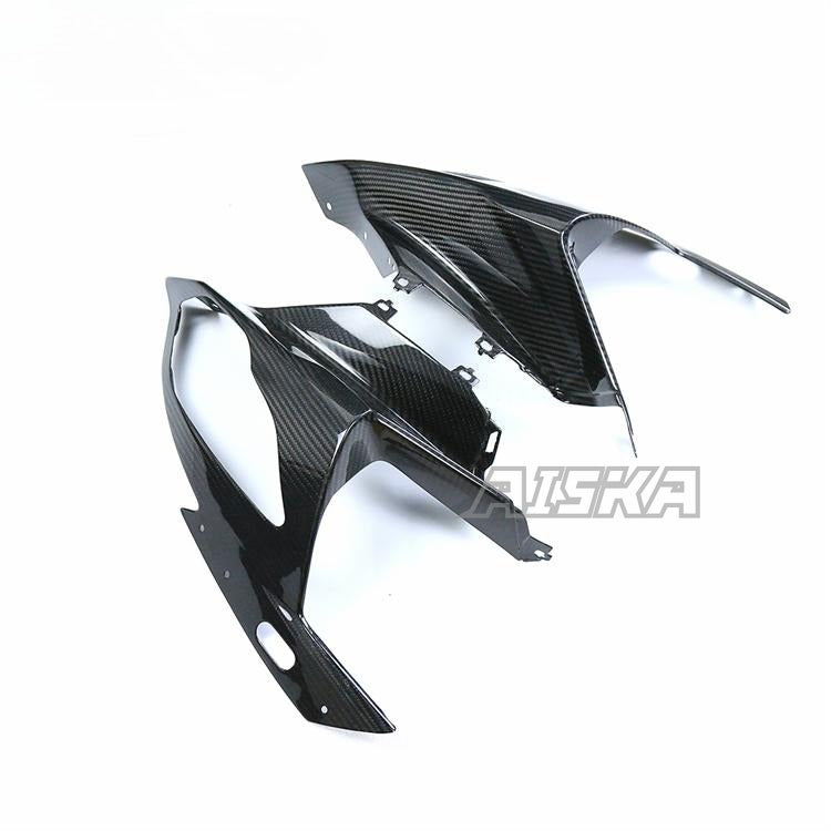 AISKA Twill Weave Full Carbon Fiber Motorcycle Front Upper Nose Fairing Headlight Cover for BMW S1000RR 2015-2018