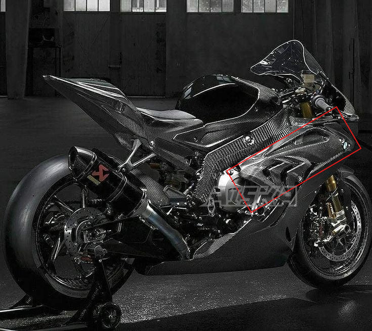 AISKA Twill Weave Pre-preg 3K 3*3 High Quality Paint Job Motorcycle Carbon Fiber Side Fairing Panels for BMW S1000RR 2015-2018