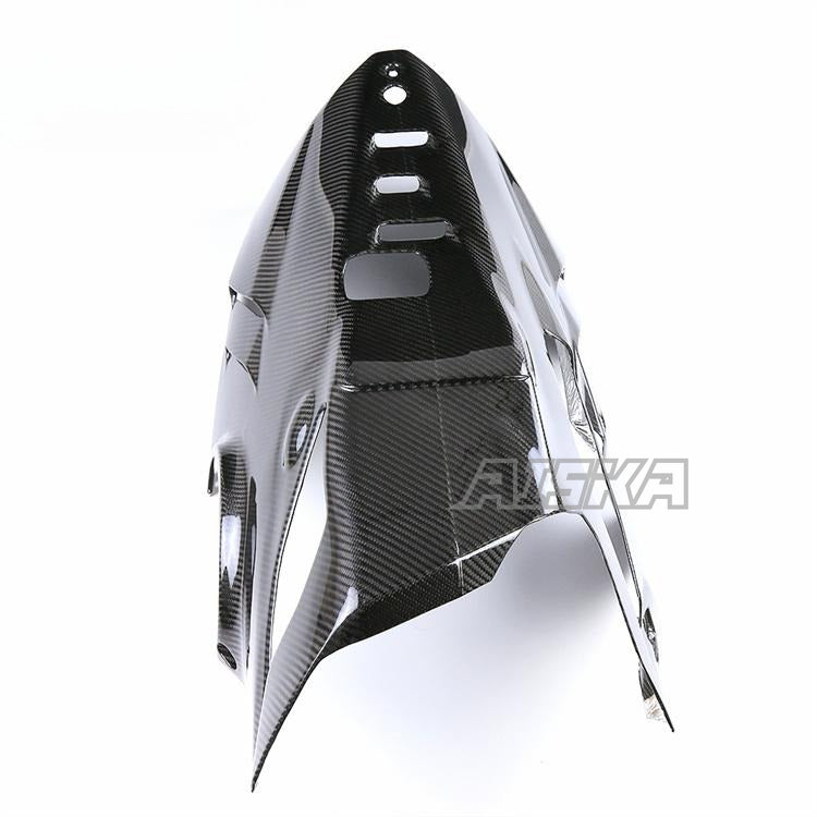 AISKA 3K 3*3 Carbon Fiber Motorcycle Accessories Spare Parts Lower Shroud Belly Pot for Ducati Panigale V4 V4S V4R 2018-2024
