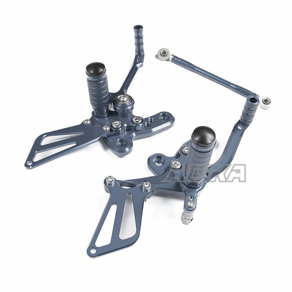 AISKA CNC Aluminum Footpeg Rearset Motorcycle Driver Adjustable Footrest Rearset for Suzuki Hayabusa GSXR1300R Gen3 2021-2025