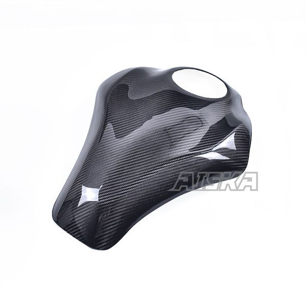 AISKA 3K Dry Carbon Fiber Motorcycle Accessories Fuel Gas Tank Cover Protector Fairing for Kawasaki Z900 2017 2018 2019