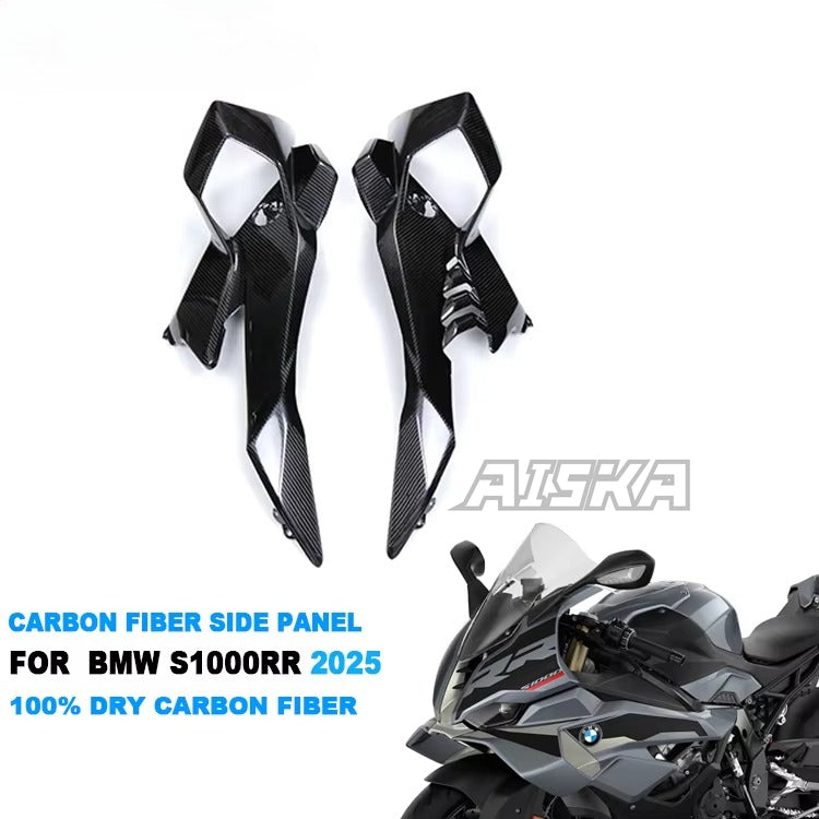 AISKA 100% 3K Full Carbon Fiber Motorcycle Front Upper Side Panel Fairing for BMW S1000RR 2025