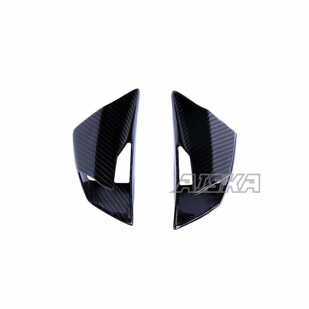 AISKA Dry Carbon Fiber Motorcycle Fixed Wind Wing Flow Front Fairing Side Spoiler Winglet for Honda CB650R CBR650R 2019+