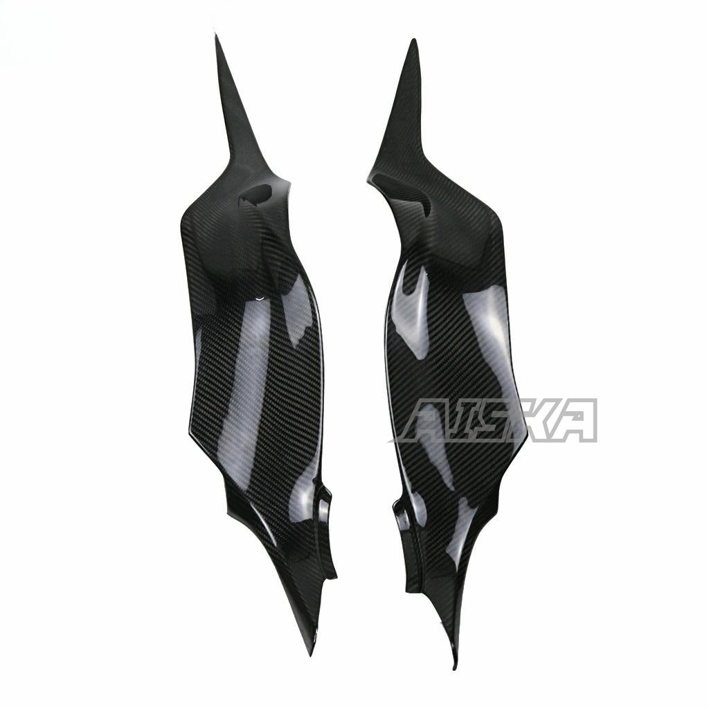 AISKA 3K Dry Carbon Fiber Motorcycle Fuel Tank Side Panels for Kawasaki Ninja ZX-6R 2019-2024
