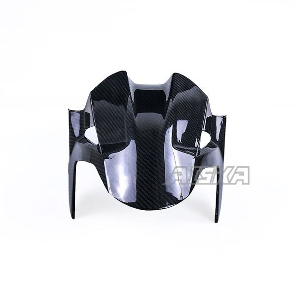 AISKA 100% 3K Dry Carbon Fiber Motorcycle Accessories Front Fairing Hugger Fender Mudguard for Kawasaki Ninja 400 2018-2024